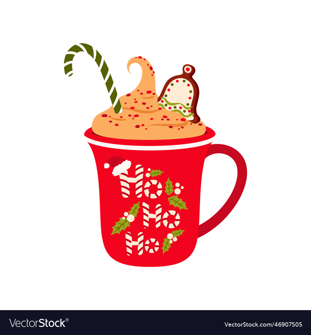 Christmas eggnog drink hot chocolate with cookies