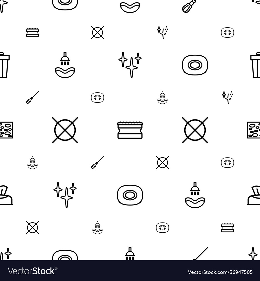 Clean Icons Muster nahtlos weiß Hintergrund