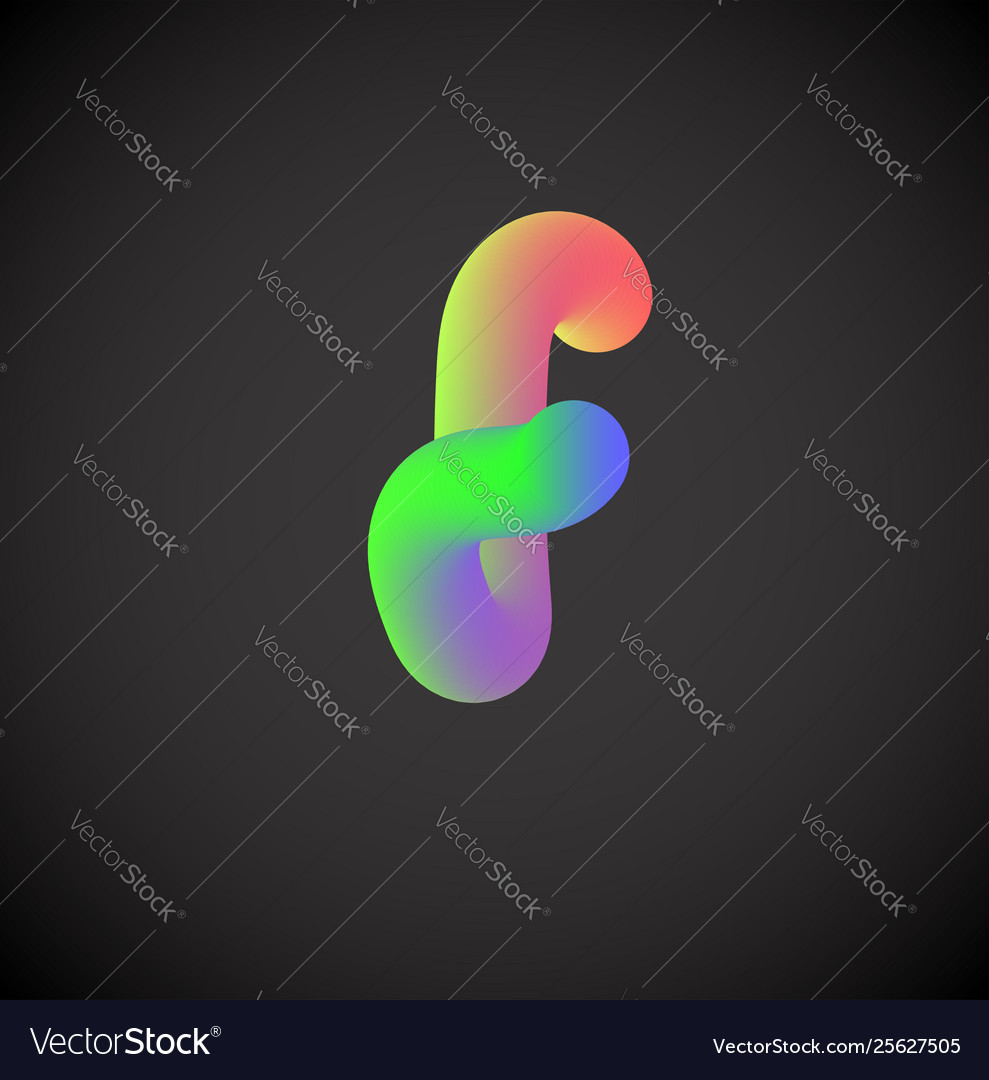 Colorful character from a font set Vector Image Colorful character from a font set