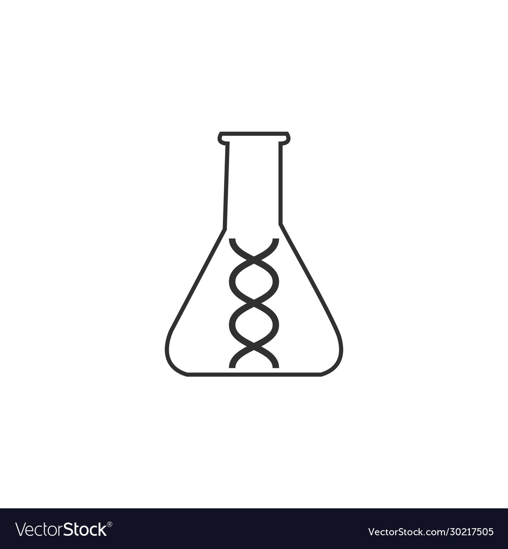 Laboratory chemistry equipment dna test tube icon