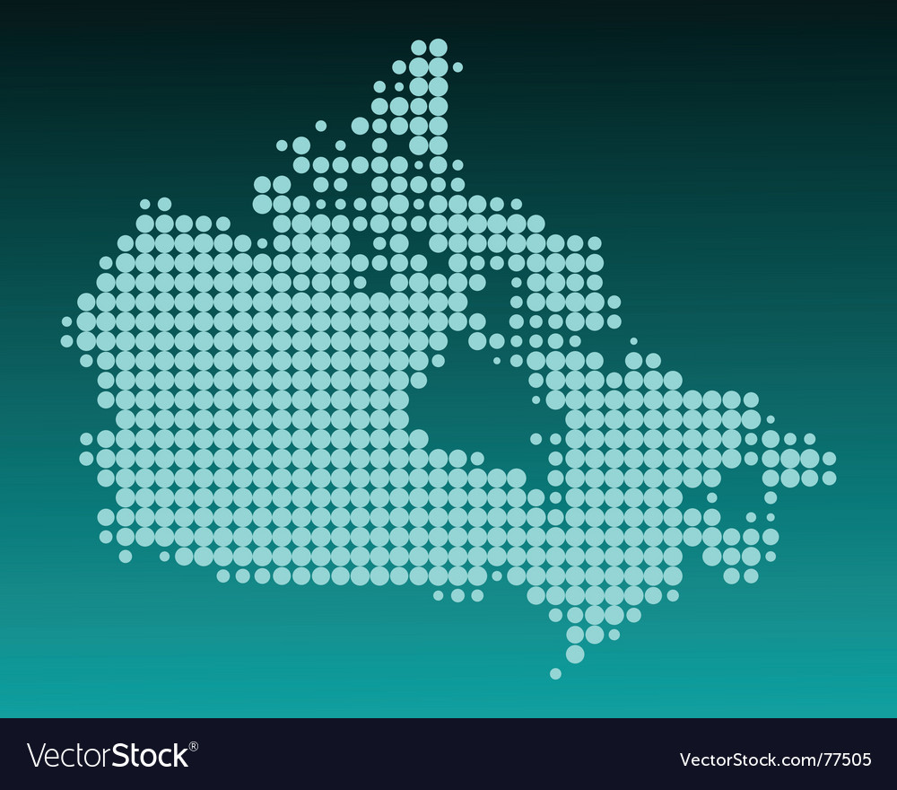 Map of canada Royalty Free Vector Image - VectorStock