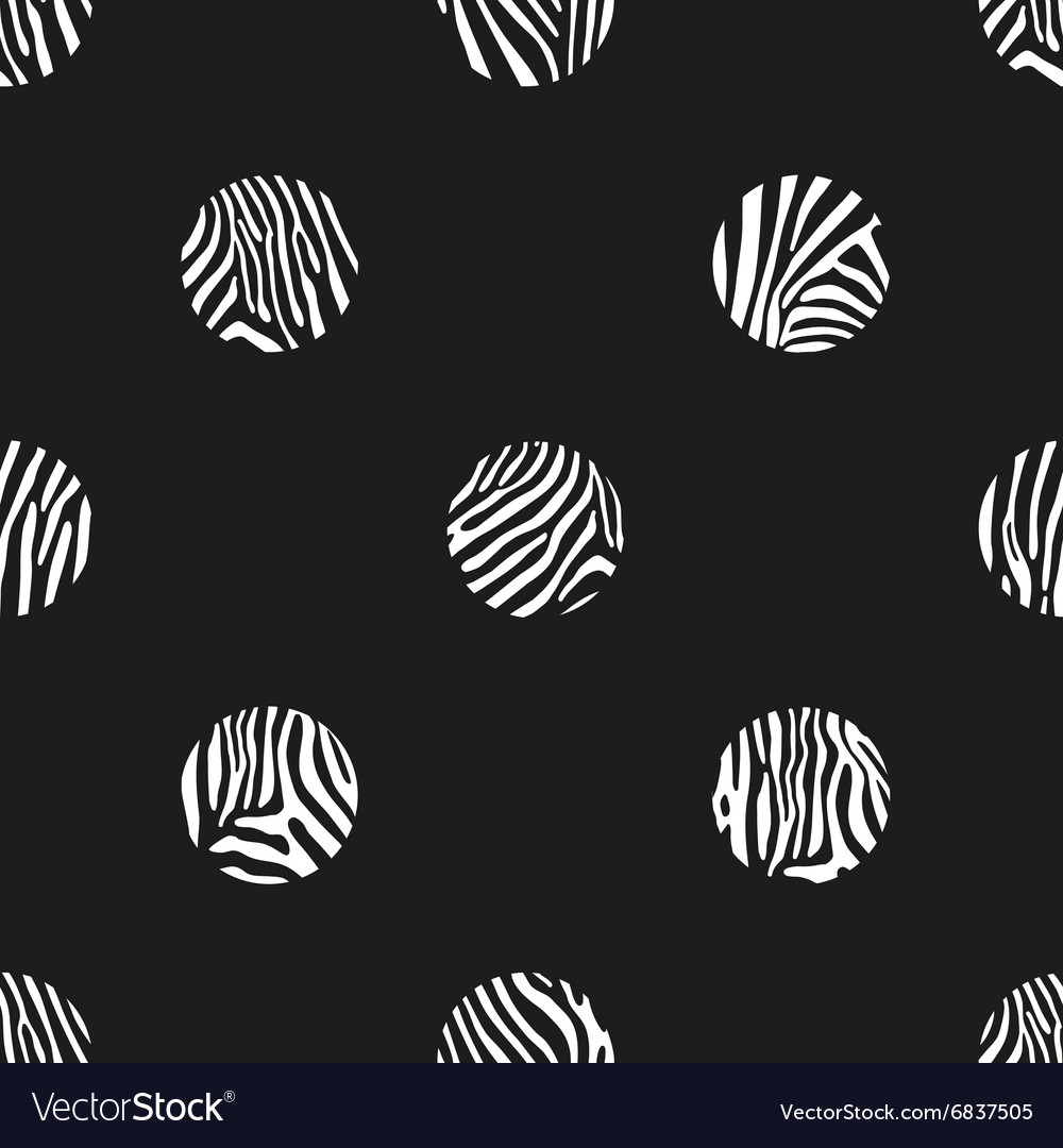 Polka dots background of zebra pattern