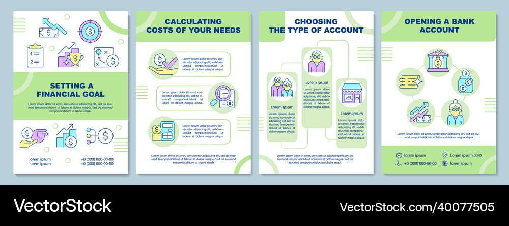 Retirement saving accounts brochure template Vector Image
