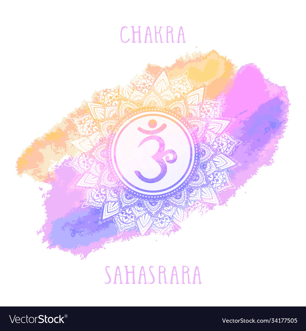 Sahasrara - crown chakra Royalty Free Vector Image