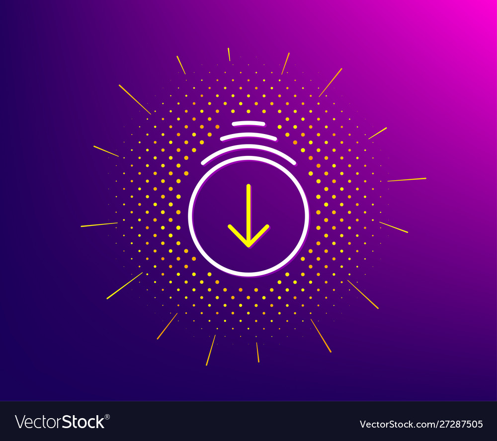 Scroll down arrow line icon scrolling screen sign Vector Image Scroll down arrow line icon scrolling screen sign