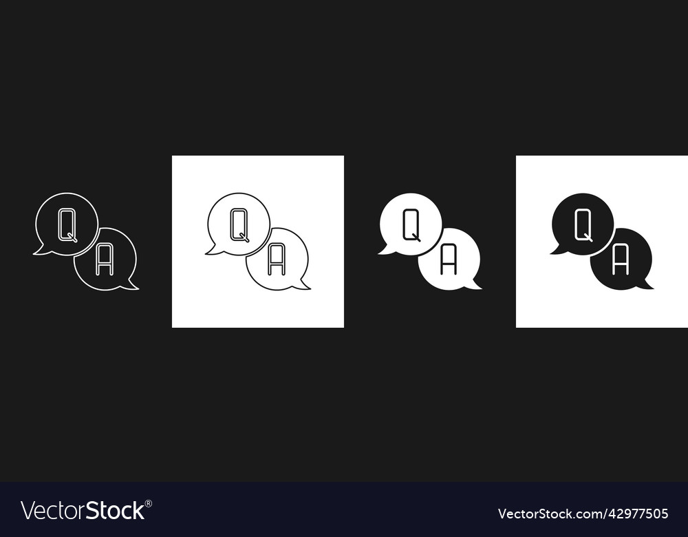Set speech bubbles with question and answer icon