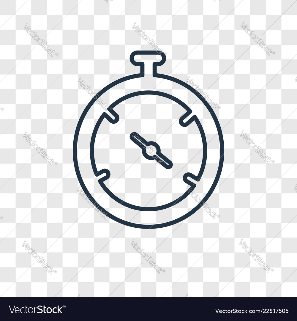Stopclock concept linear icon isolated vector image Stopclock concept linear icon isolated