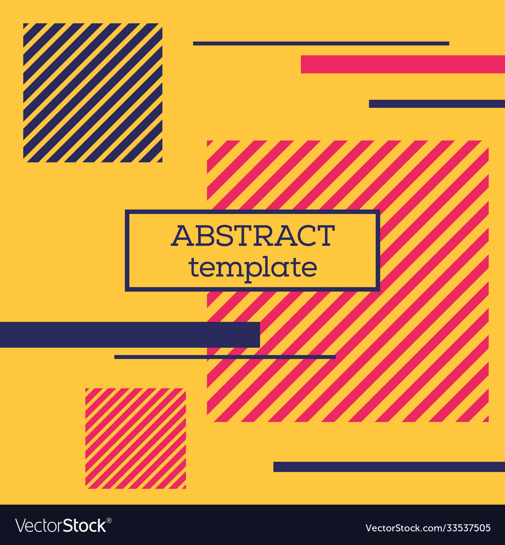 Vintage retro bauhaus graphic design template vector image Vintage retro bauhaus graphic design template