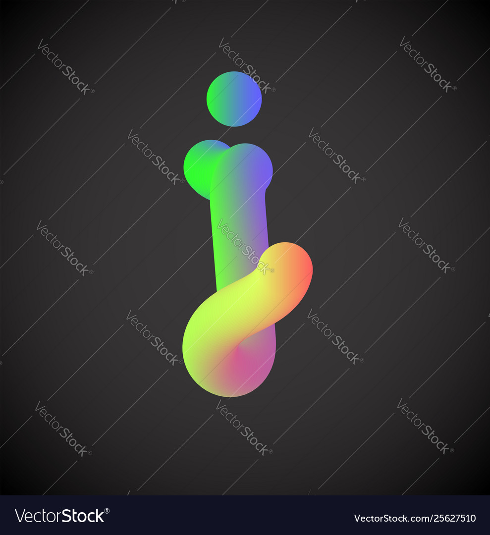Colorful character from a font set vector image Colorful character from a font set