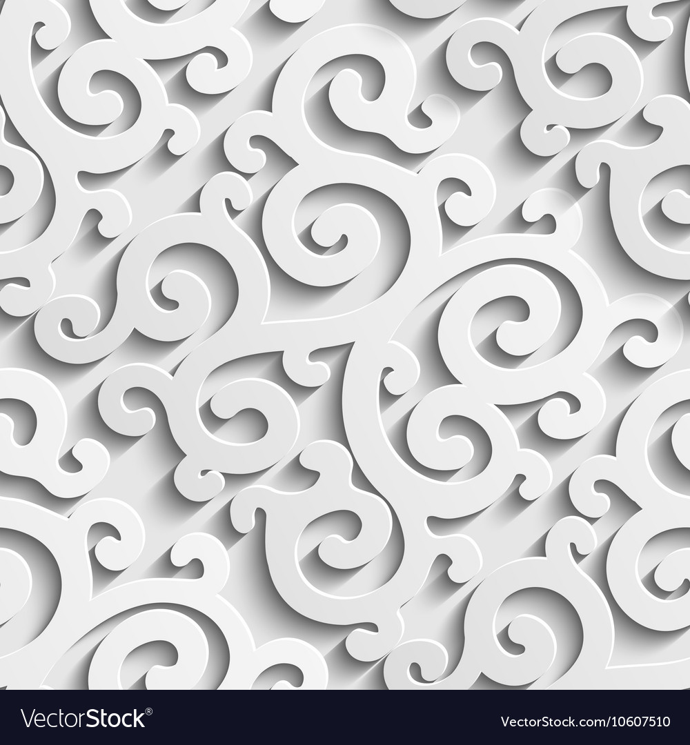 Elegant White Damask Pattern