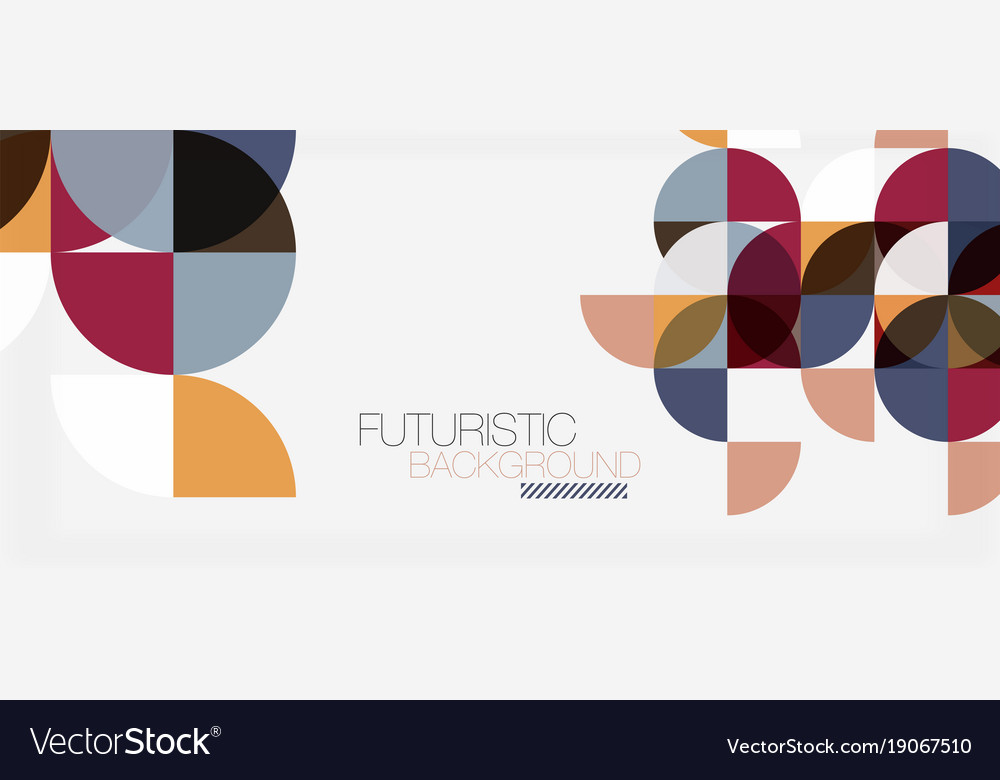 Geometric triangle and circle shape wide abstract