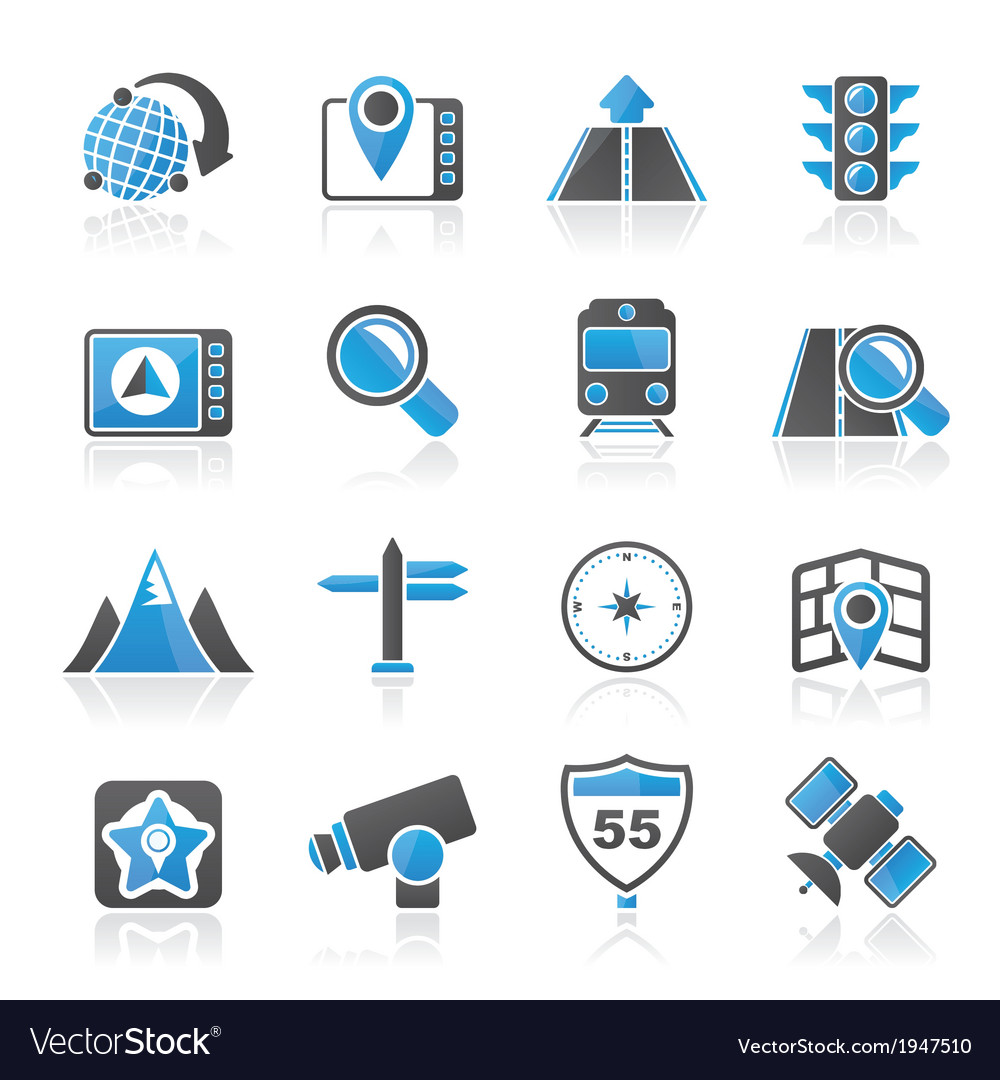 Navigation and location icons