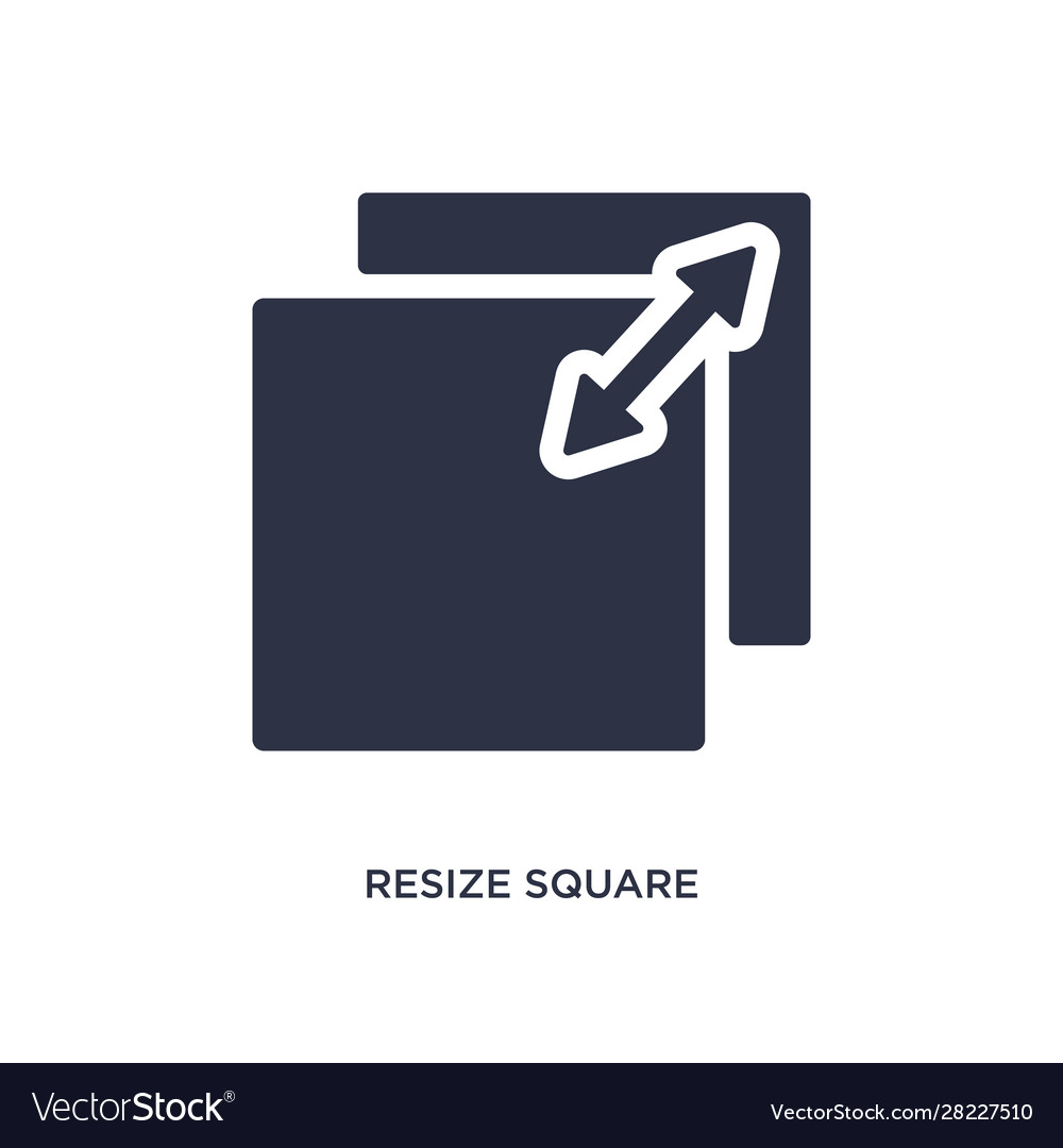 Resize square icon on white background simple