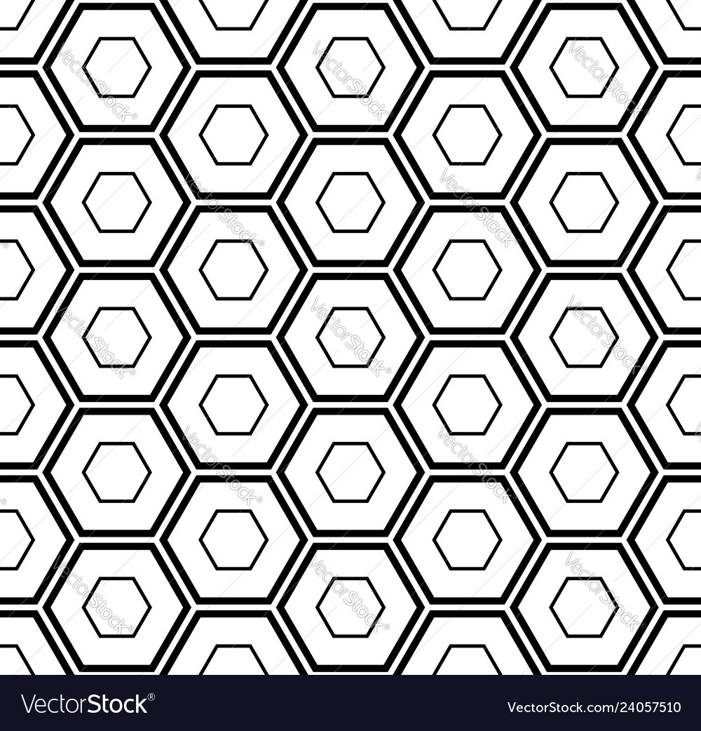 Seamless hexagons pattern
