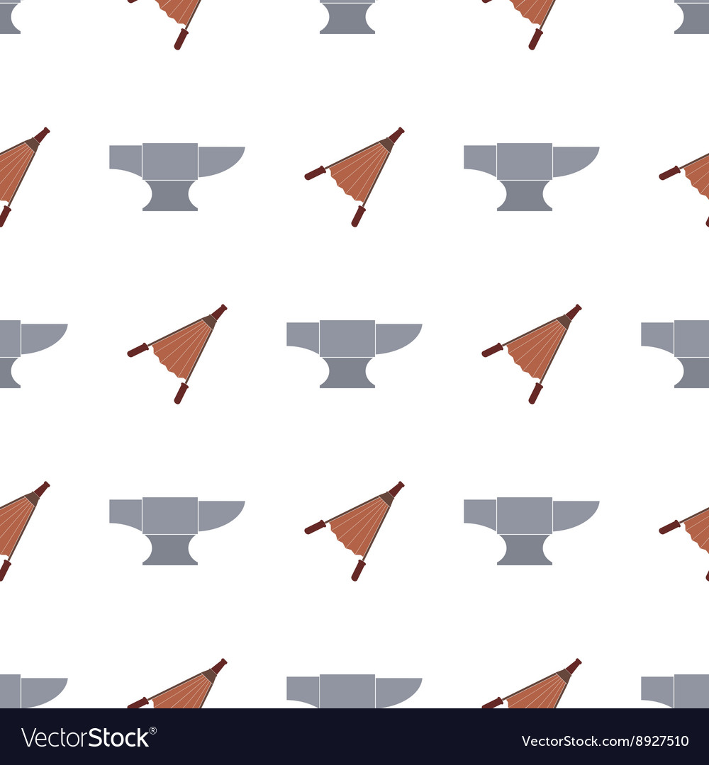 Seamless pattern with blacksmith tools