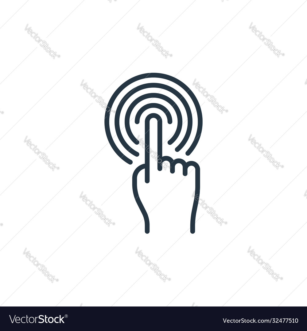 Touch Icon - Finger auf Screen Outline