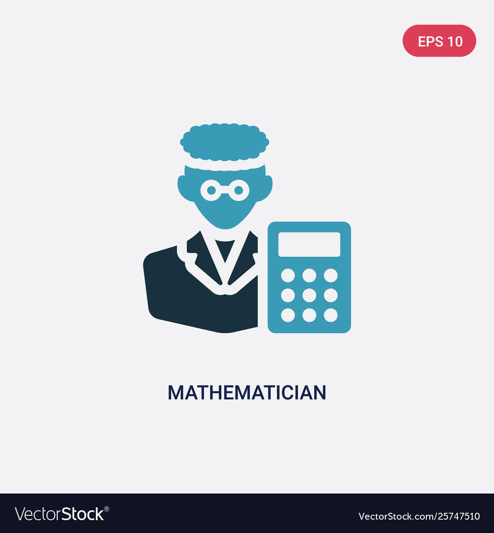 Two color mathematician icon from professions vector image Two color mathematician icon from professions