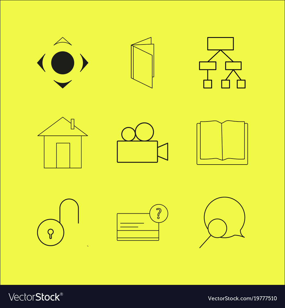 Web linear icon set simple outline icons