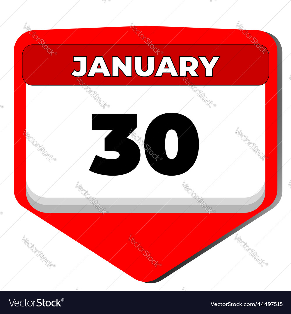 30 january icon calendar day date