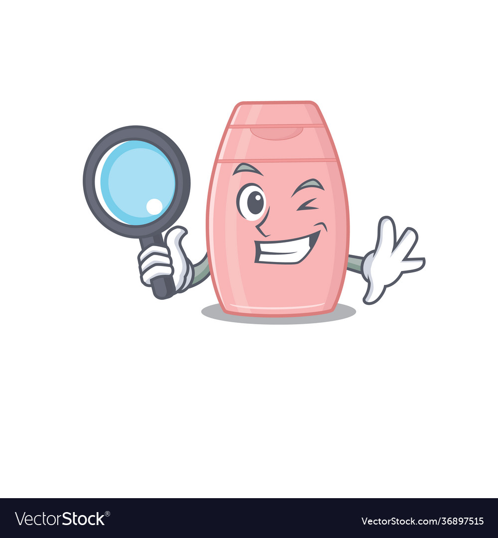 Cartoon picture baby cream detective using