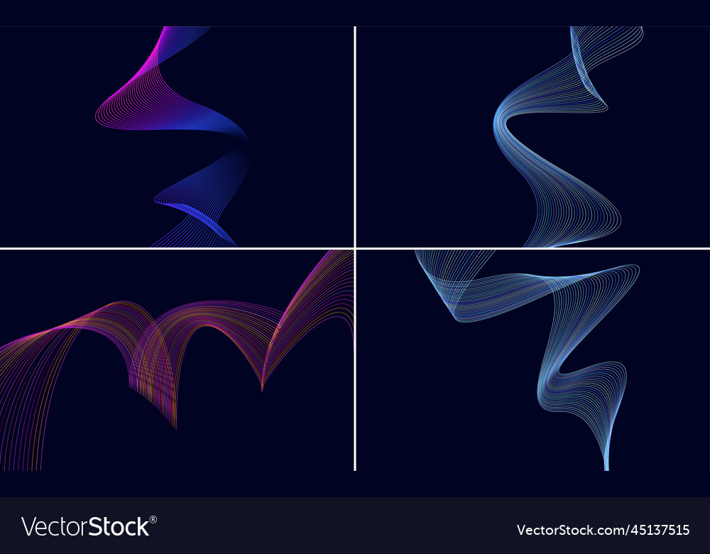 Collection of geometric minimal lines pattern set