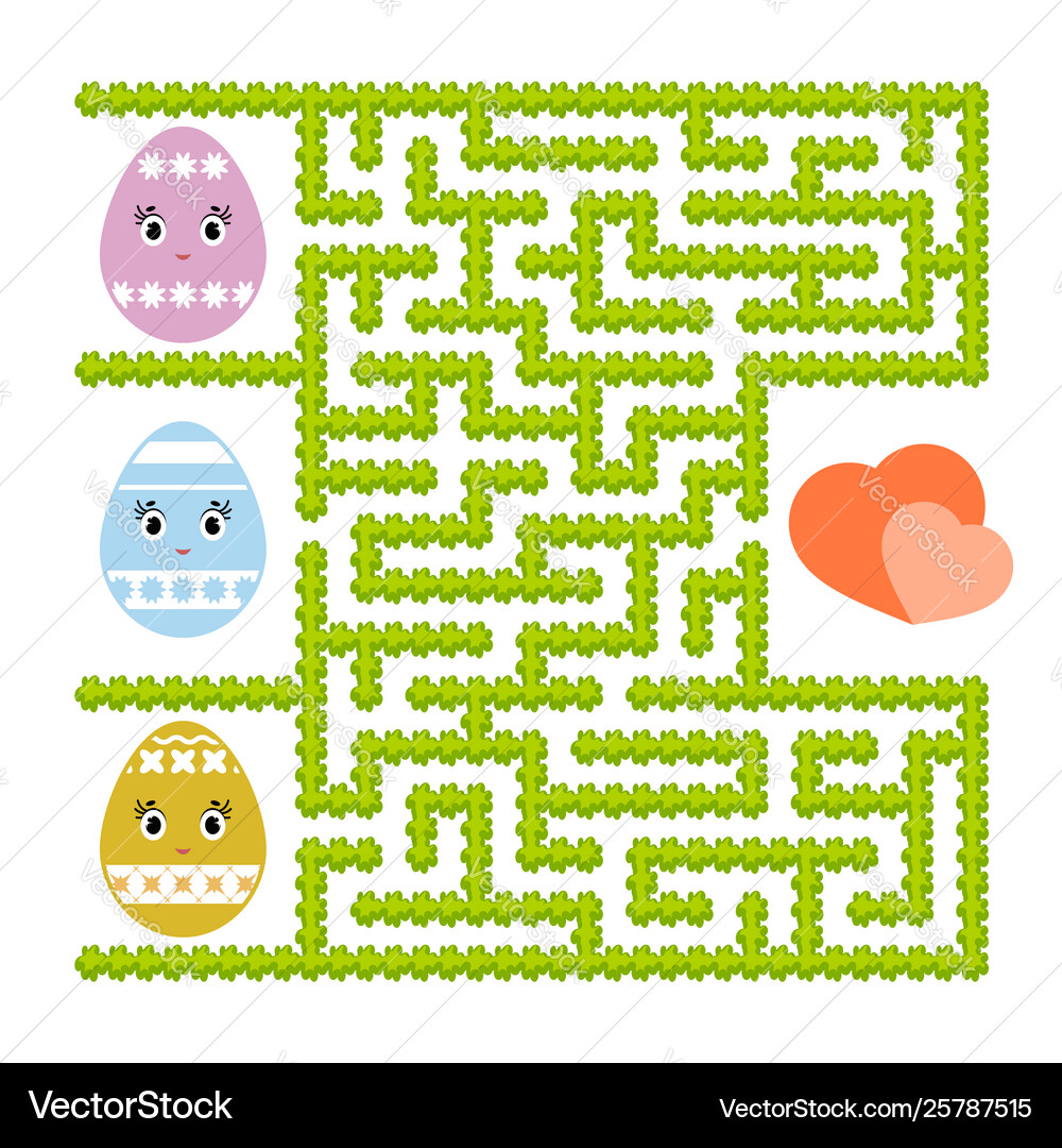 Color abstract labyrinth kids worksheets activity Vector Image