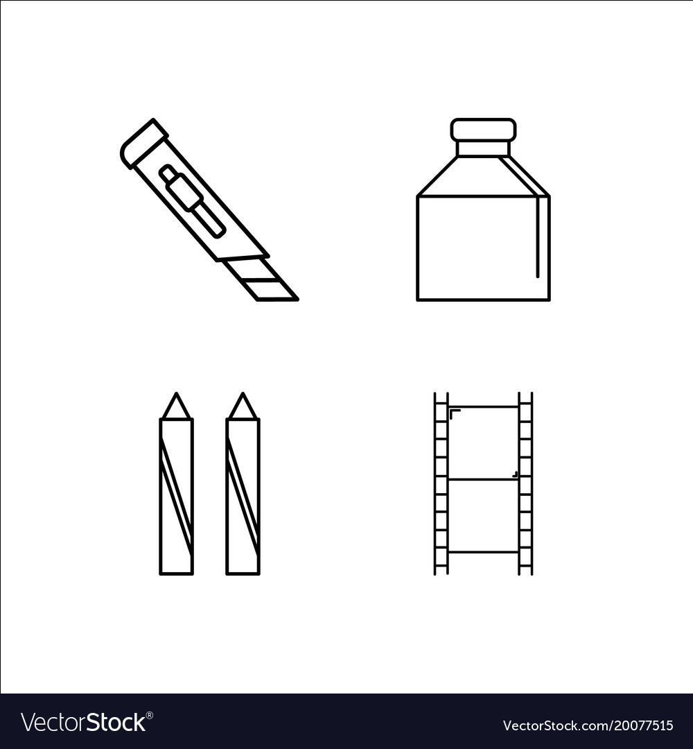 Design and studio simple linear icon setsimple