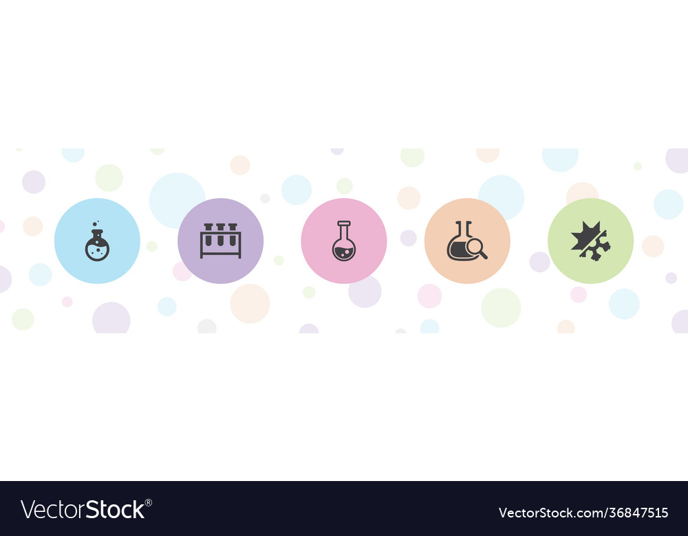 Flask icons vector image Flask icons