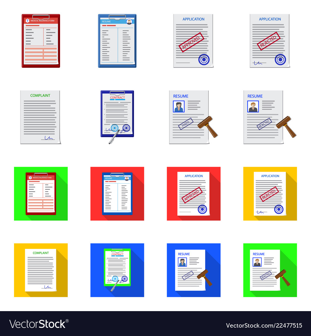 Form and document icon set vector image Form and document icon set