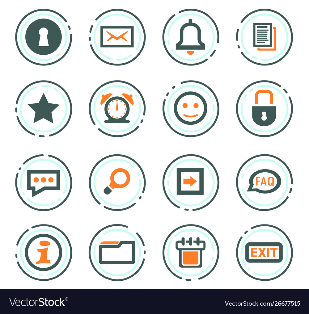 Forum interface icons set