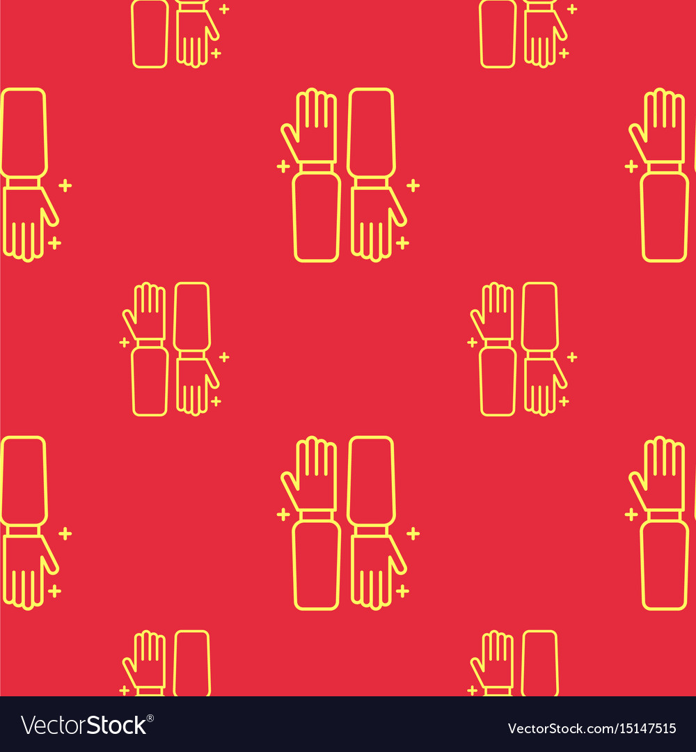 Gloves uniform seamless pattern in linear style