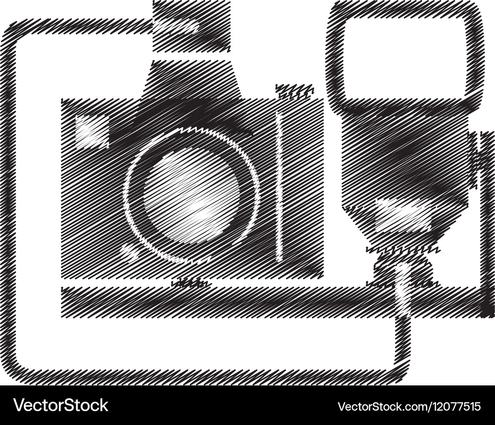 Camera With Flash Drawing