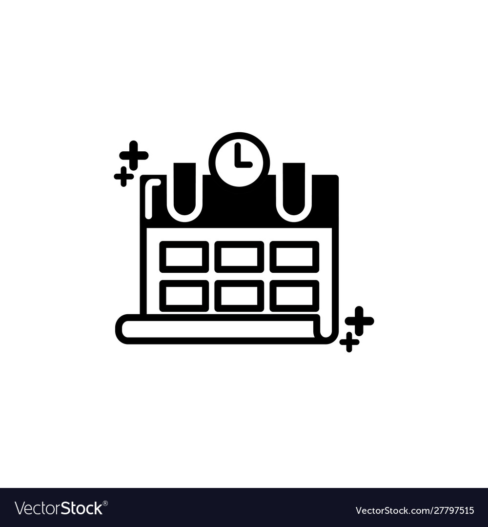 Isolated calendar icon line design