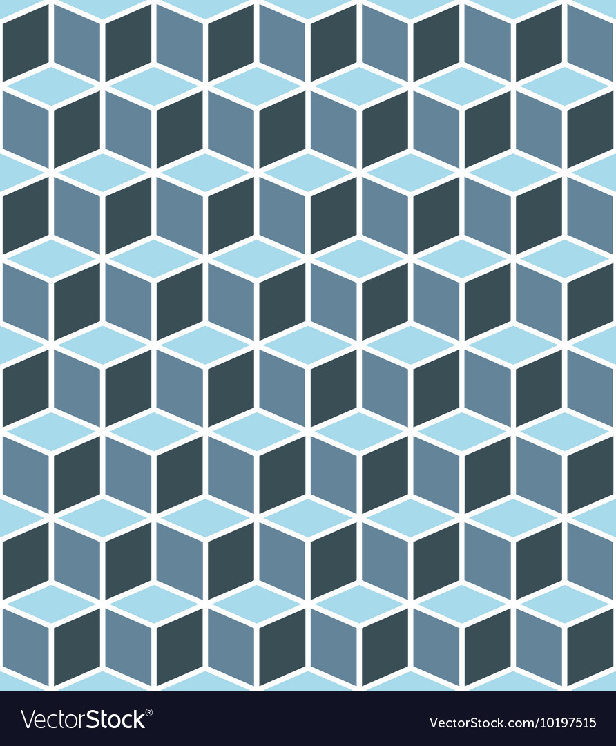 Isometric cubes seamlessly repeatable pattern 3d