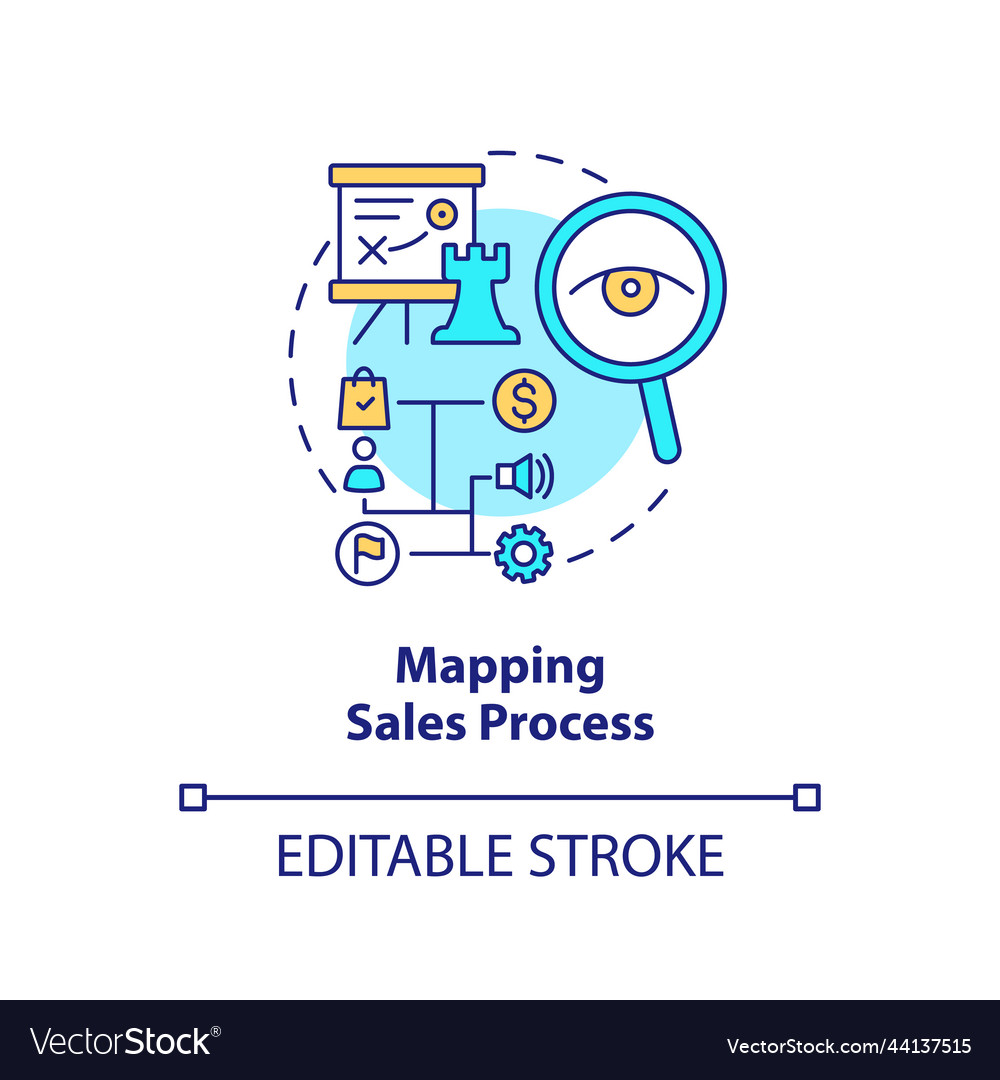 Mapping sales process concept icon vector image Mapping sales process concept icon