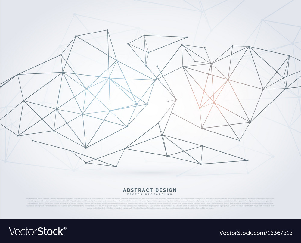 Modern wireframe network background in digital
