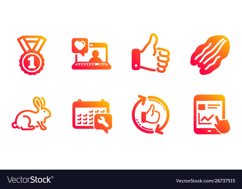 Refresh like hand and best rank icons set