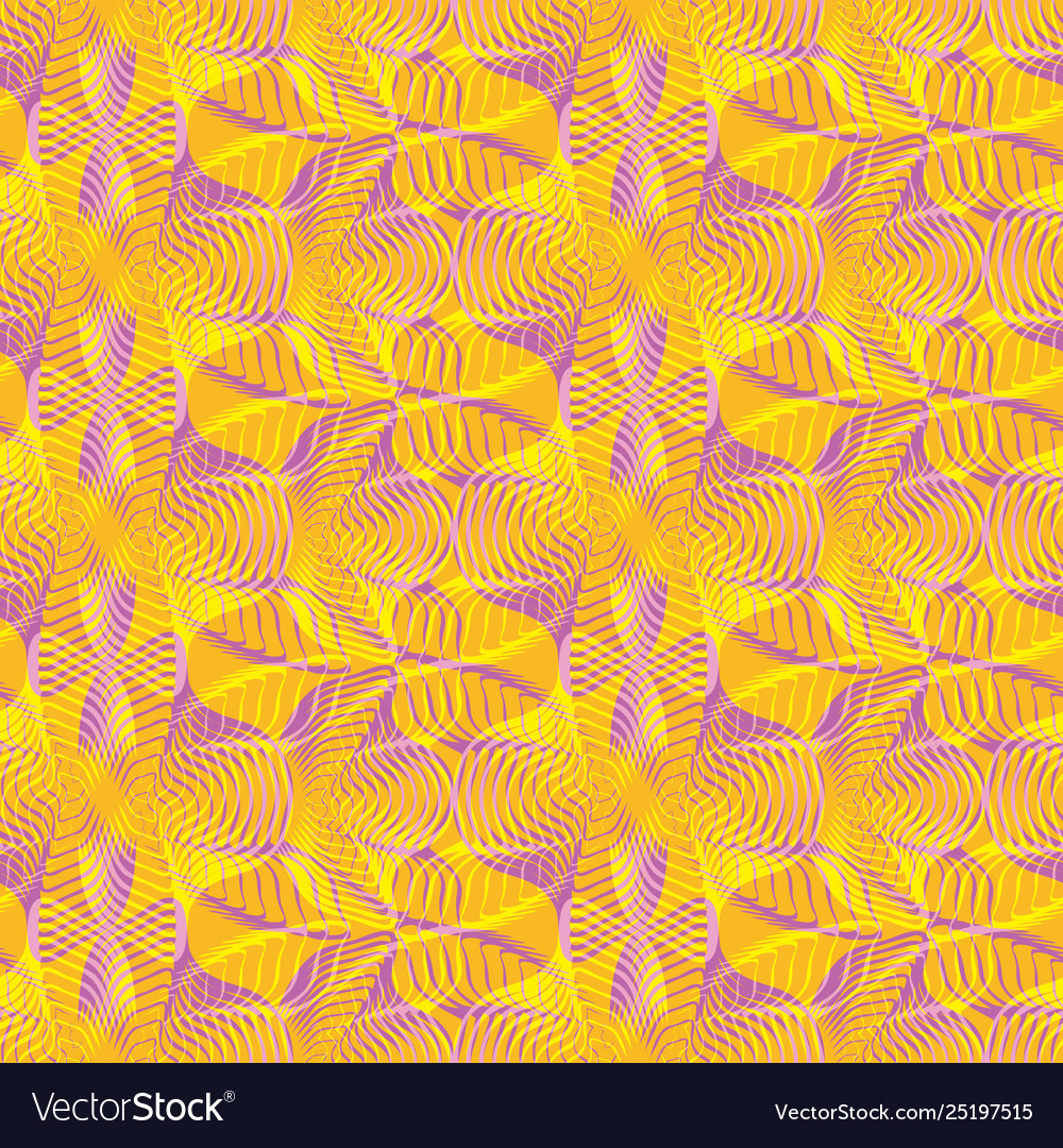 Seamless abstract retro pattern blended curves vector image Seamless abstract retro pattern blended curves