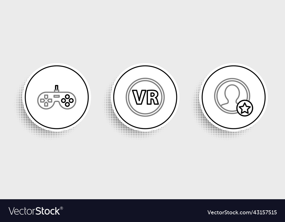 Set line premium create account screen gamepad vector image Set line premium create account screen gamepad