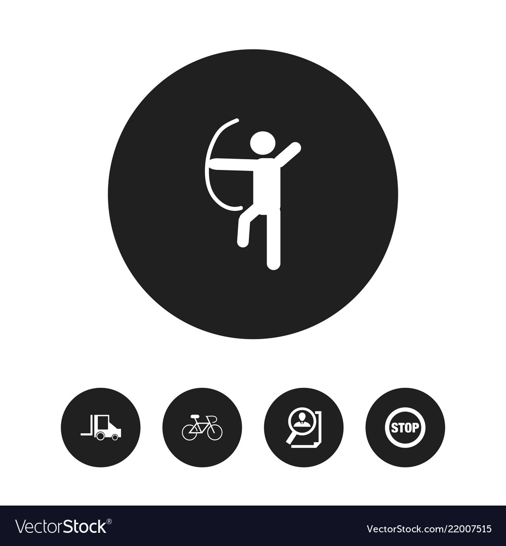 Set of 5 editable mixed icons includes symbols vector image Set of 5 editable mixed icons includes symbols