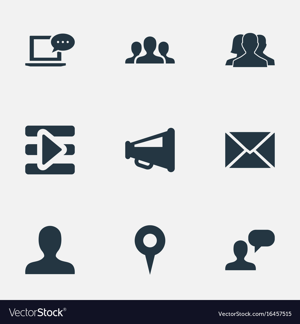 Set of simple media icons