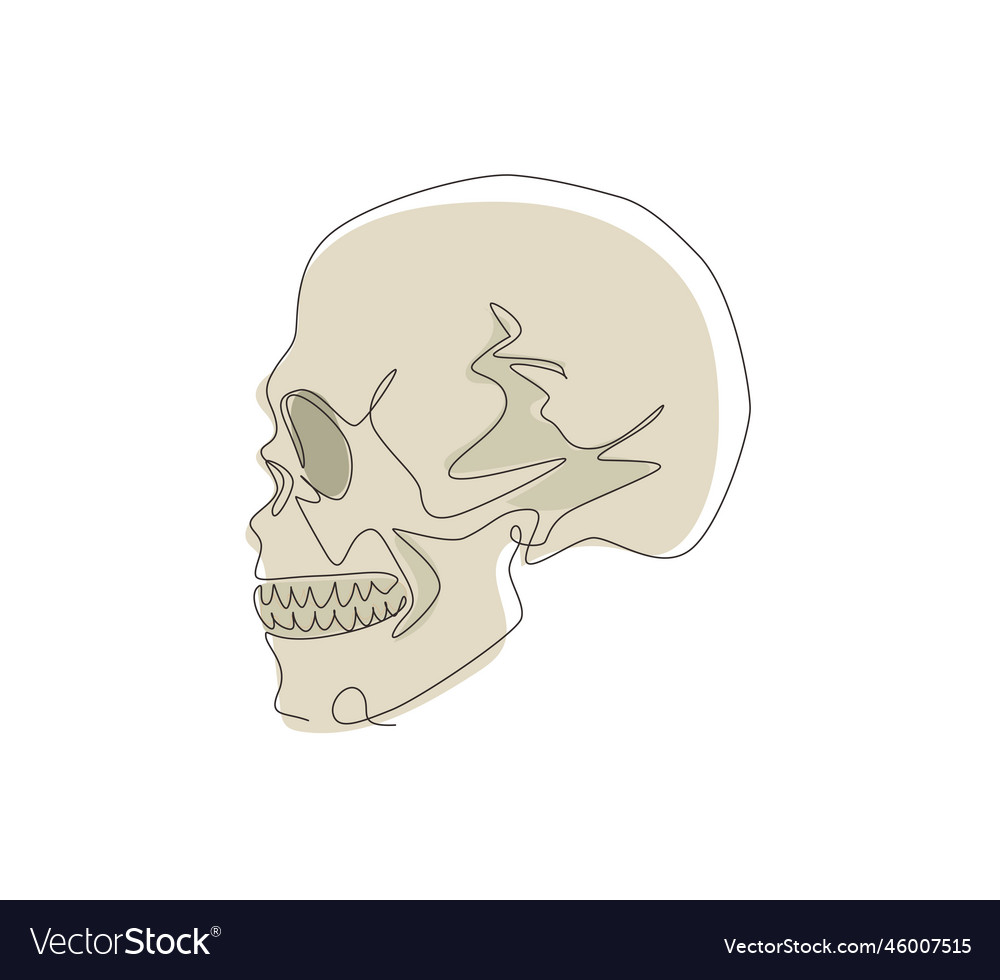 Single continuous line drawing black and white Vector Image