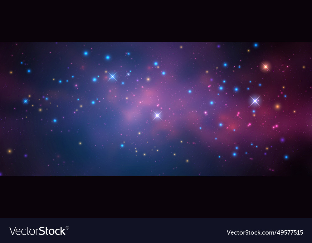 Space background with realistic nebula Royalty Free Vector