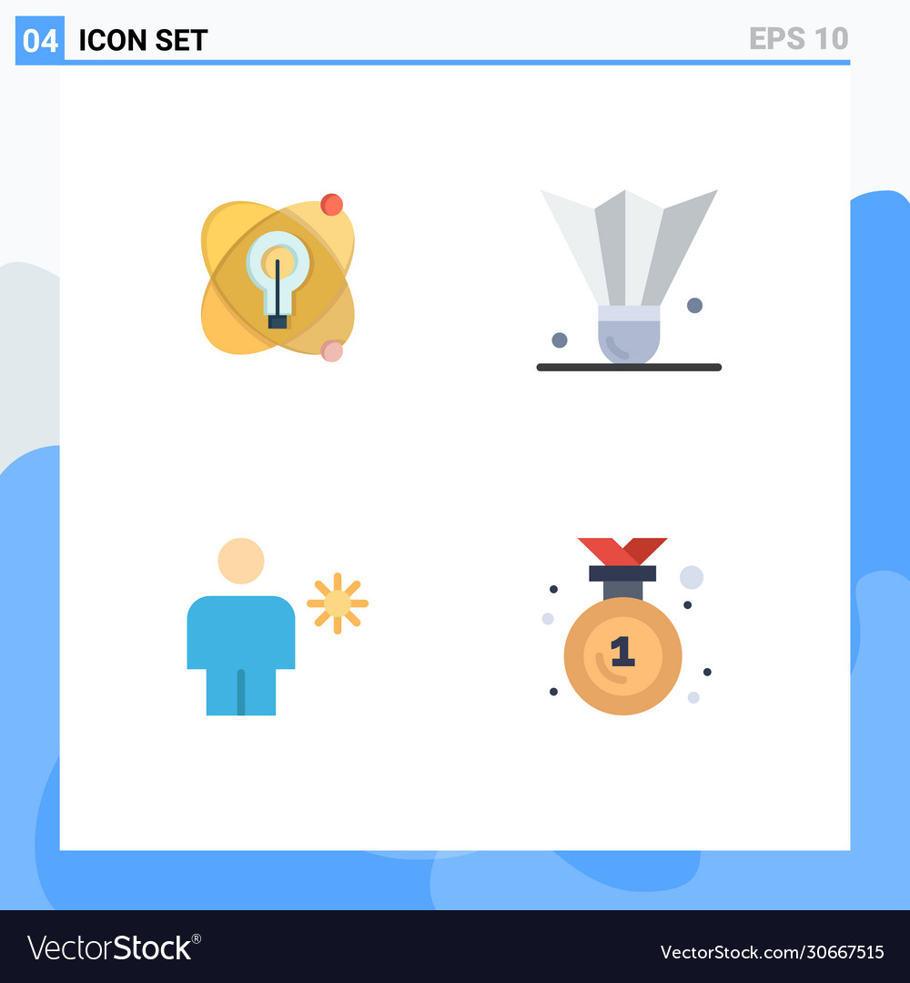 User interface pack 4 basic flat icons atom
