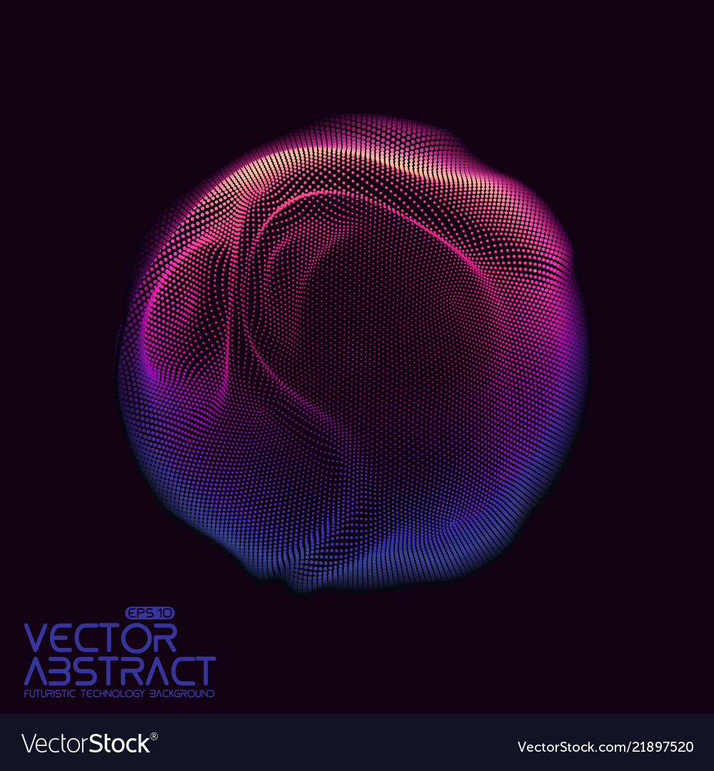 Abstract sphere of particles points array vector image Abstract sphere of particles points array