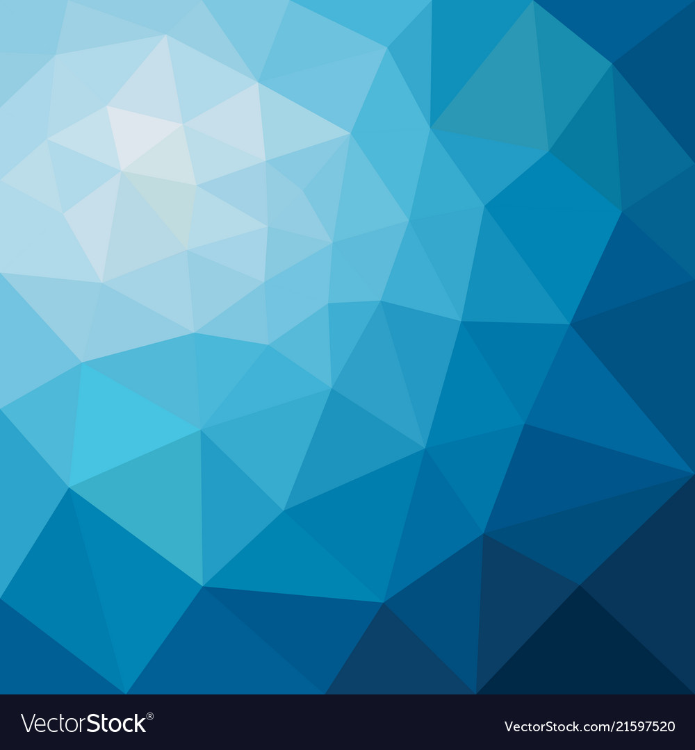 Abstract triangular low poly blue Royalty Free Vector Image