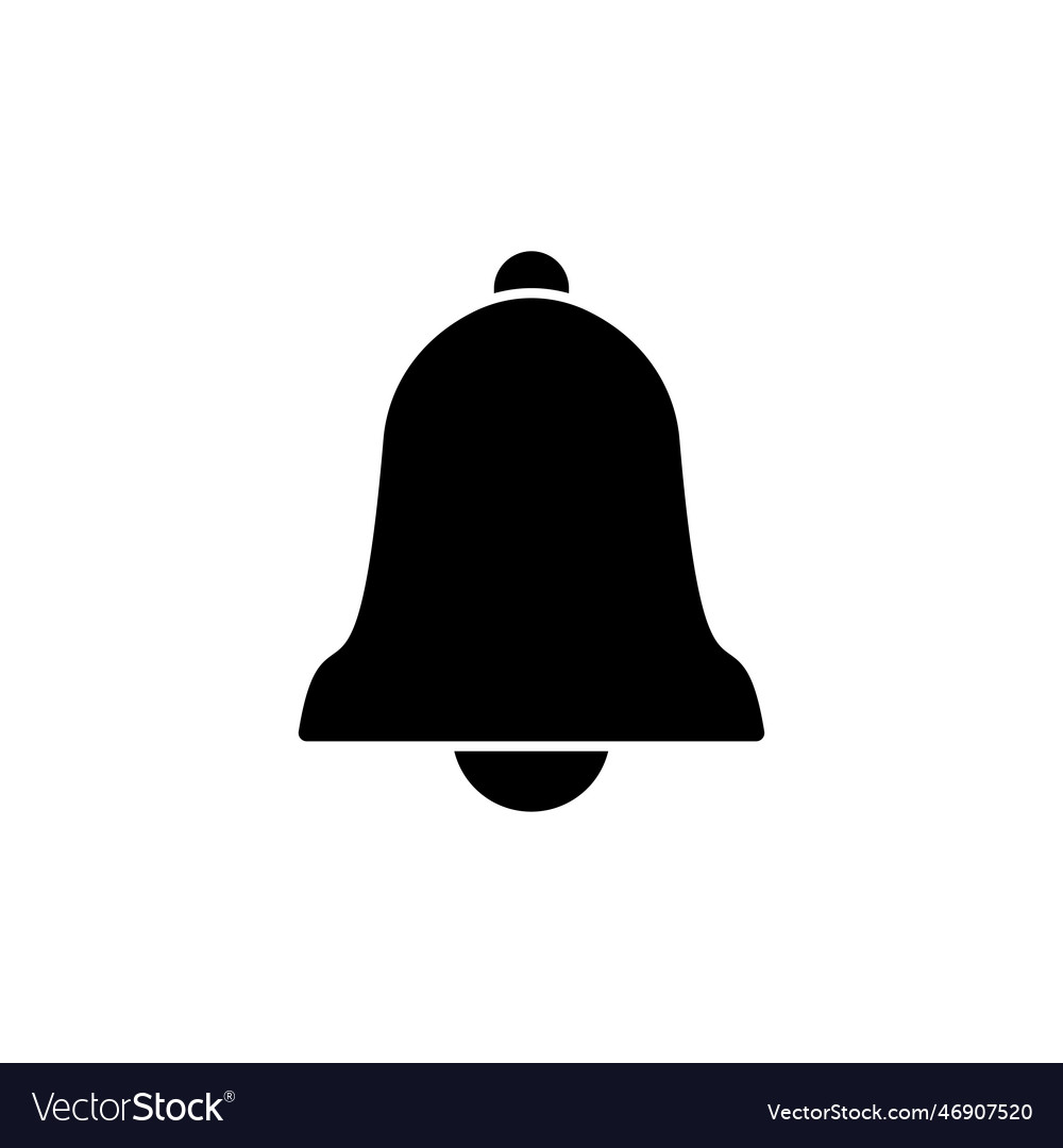 Bell icon in trendy flat style isolated Royalty Free Vector