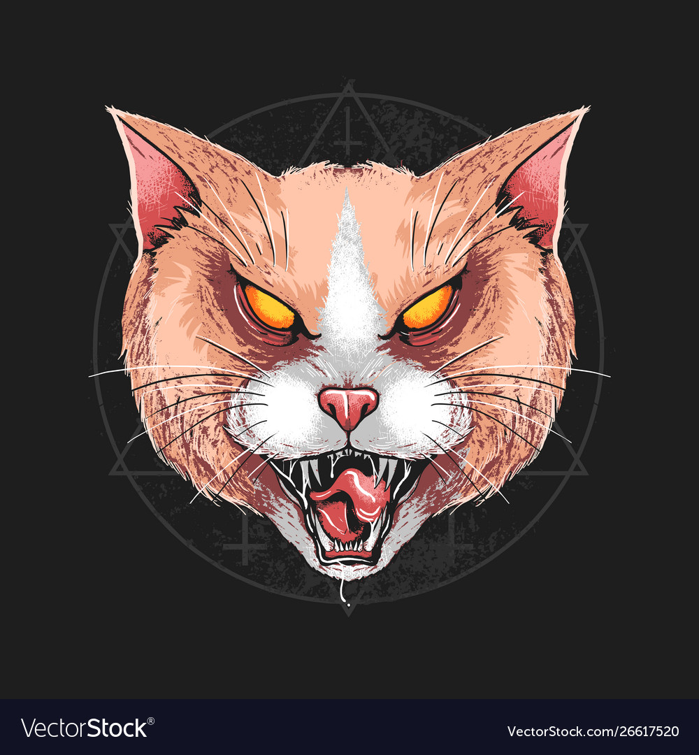 Cat Angry Rage Face Artwork Vector PNG Images, Adorable, Animal, Cartoon  PNG Transparent Background - Pngtree