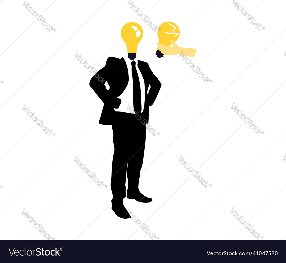 Changing a broken idea concept icon isolated