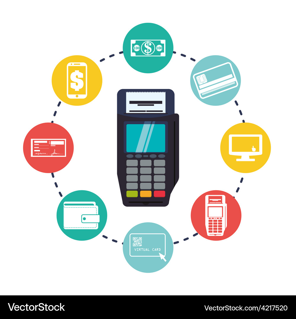 Digital Payment Icons Royalty Free Vector Image